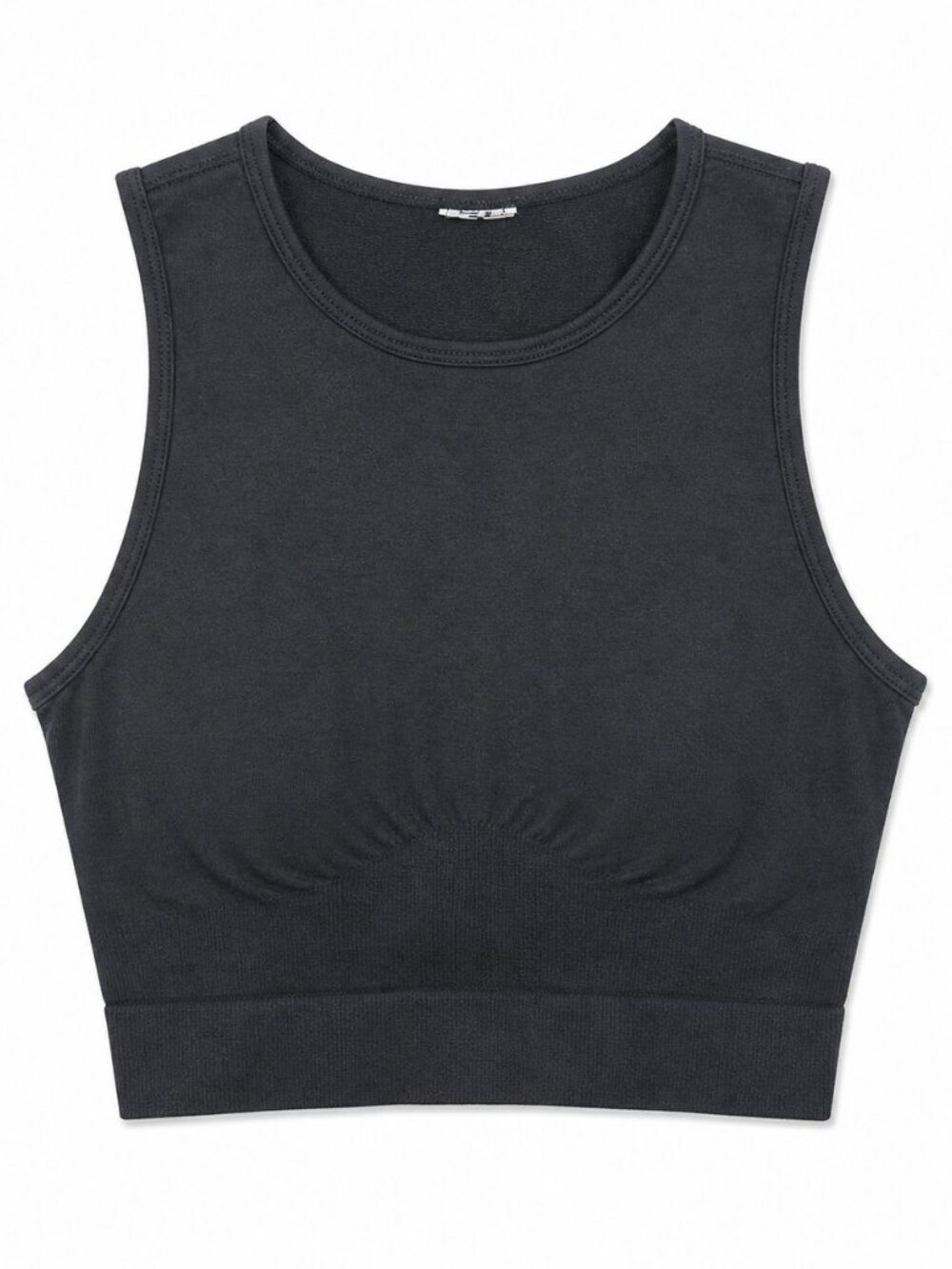 Gymshark Black Cropped Workout Tank Top, Size Medium